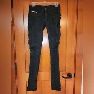 ROCKSTAR Sushi Black Jeans CARGO SKINNY Sz 25